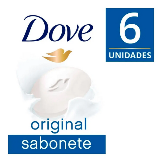 Kit Sabonete com 6 Unidades Original Branco - Dove