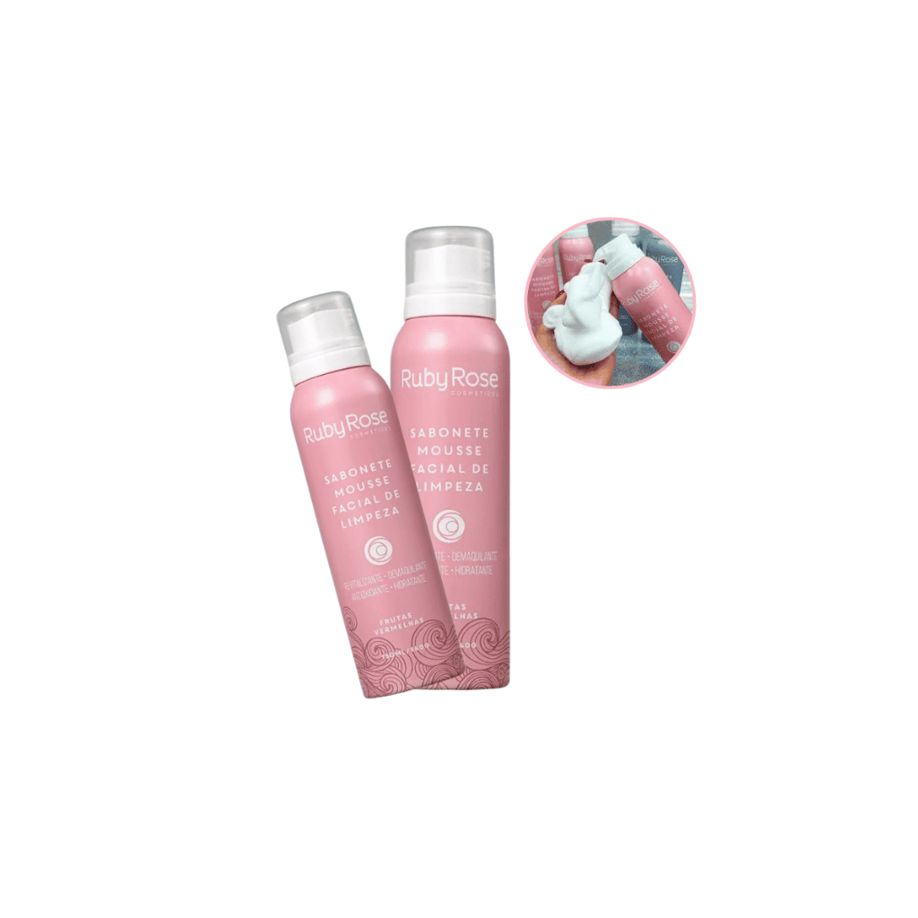 Sabonete Mousse Facial de Limpeza Frutas Vermelhas -Ruby Rose
