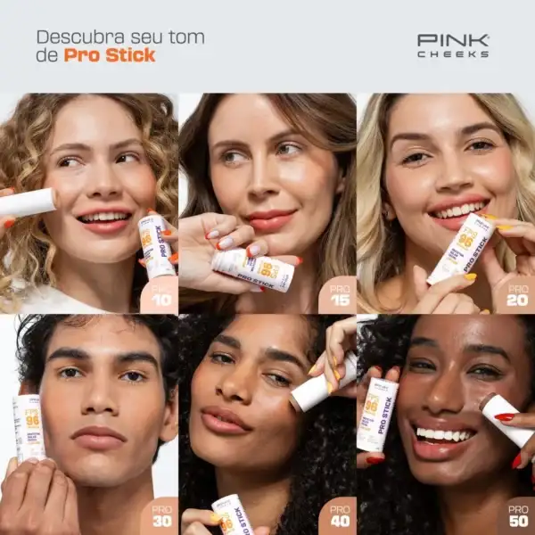 Stick Protetor Solar Multifuncional FPS96 PRO15- Pink Cheeks