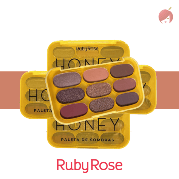 Paleta De Sombras com 9 tons Honey - Ruby Rose