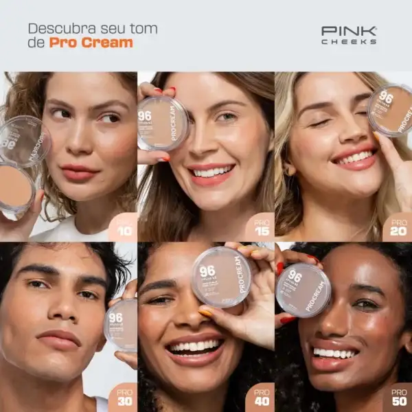 Pro Cream Protetor Solar Multifuncional FPS96 FPUVA43 14g - PRO20 - Pink Cheeks