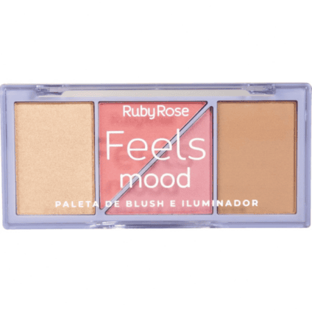 Paleta de Blush e Iluminador Feels Mood 1 - Ruby Rose