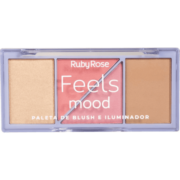 Paleta de Blush e Iluminador Feels Mood 1 - Ruby Rose