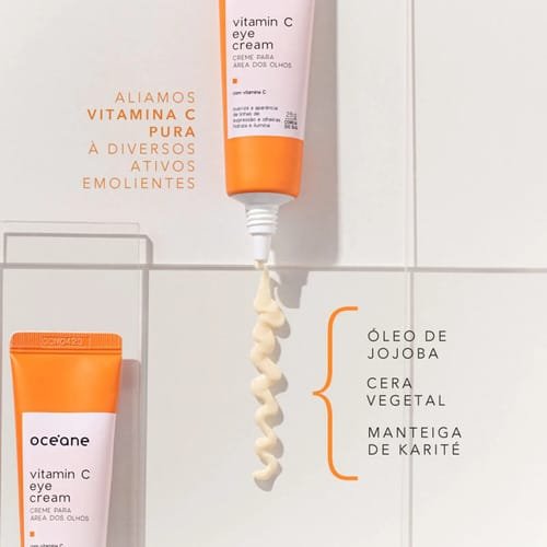 Creme Para Área Dos Olhos com Vitamina C 25g - Océane