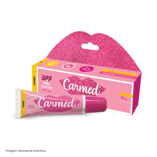 Protetor Labial BFF Rosa Glitter - Carmed