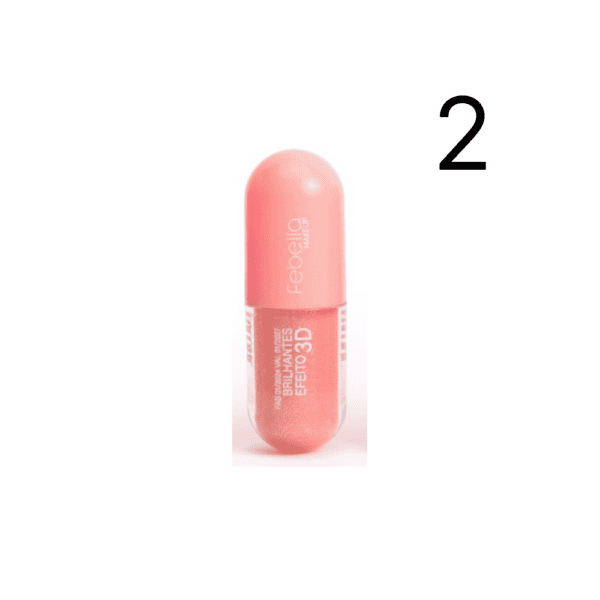 Mini Lip Oil Brilhantes Efeito 3D - Febella