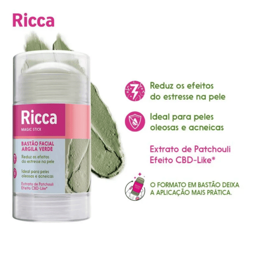 Bastão Facial Argila Verde - Ricca