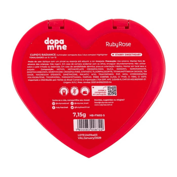 Iluminador Compacto Duo Dopamine - Ruby Rose
