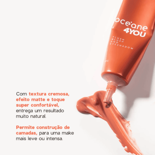 Blush Líquido Flush Laranja/Coral - Oceane
