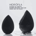 Esponja De Maquiagem Preto Flat Drop - Océane