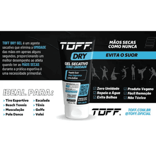 DRY GEL 60gr Evita Suor e Atrito Durante Atividades - TOFF