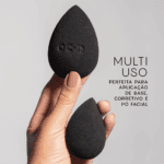Esponja De Maquiagem Preto Flat Drop - Océane