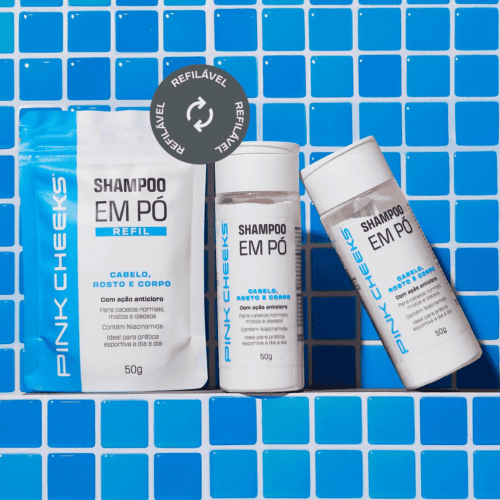 Shampoo em Po 3 em 1 50g Multifuncional - Pink Cheeks