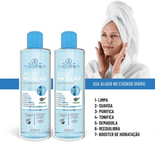 Agua Micelar 7 em 1 - Phallebeauty