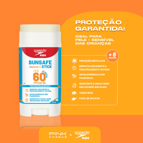 Protetor Solar Infantil SUNSAFE Baby & Kids - Pink Cheeks