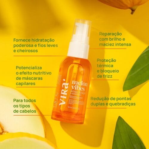 Melon Vibes Serum Finalizador Multifuncional 60ml - Virá Cosméticos