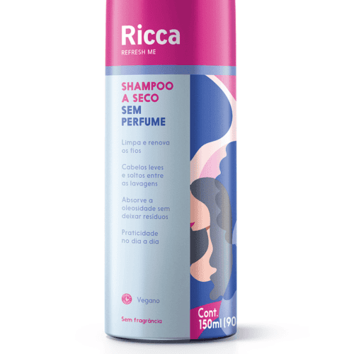 Shampoo a Seco Sem Perfume 150ml - Ricca