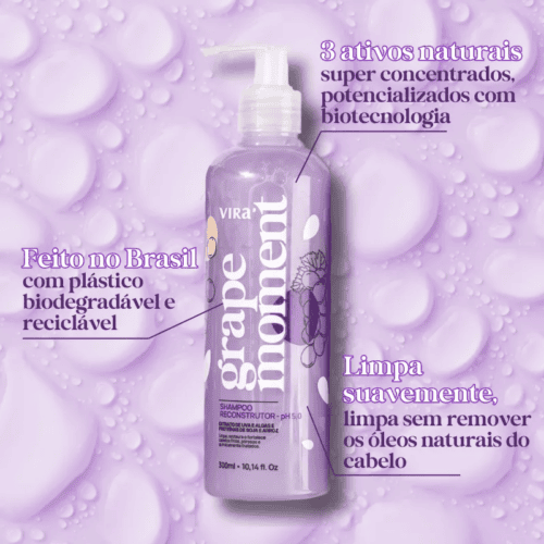 Grape Moment Shampoo Reconstrutor 300ml - Virá Cosméticos