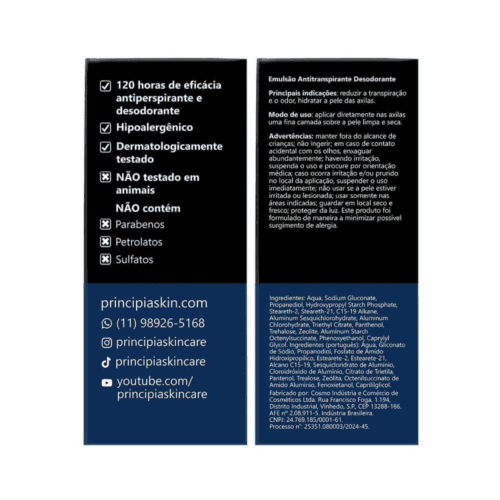 AD02 Desodorante Antitranspirante 70ml - Princípia
