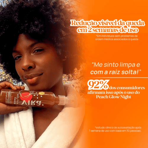 Peach Glow Night Tonico Fortalecedor 200ml - Virá Cosméticos