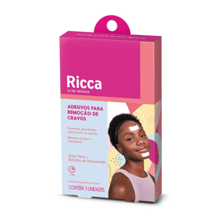 ADESIVO PARA REMOÇÃO DE CRAVOS DA ZONA T ACNE DEFENSE- RICCA