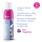 Shampoo a Seco Sem Perfume 150ml - Ricca