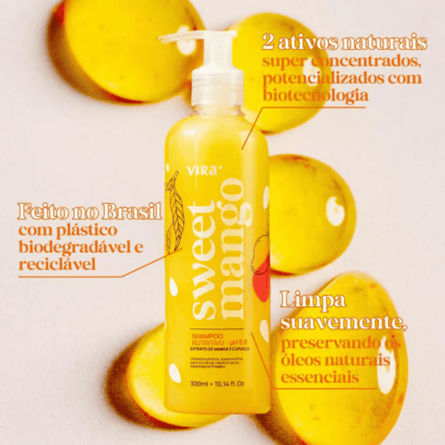 Sweet Mango Shampoo Nutritivo 300ml - Virá Cosméticos