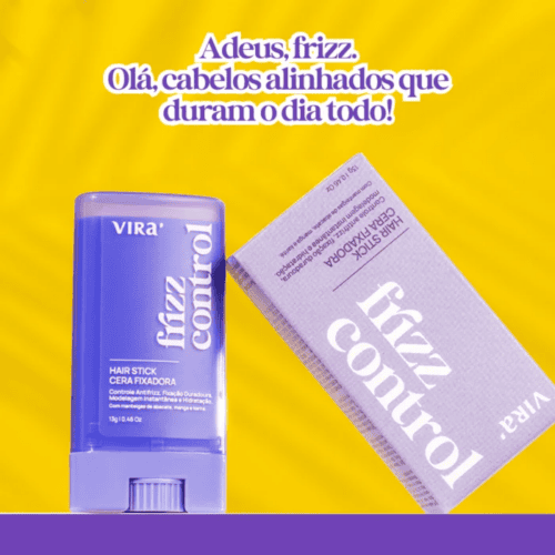Frizz Control Hair Stick Cera Fixadora 13g - Virá Cosméticos