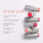 Stick Cor Multifuncional - Boca Rosa