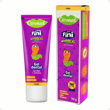 Gel Dental Fini Minhocas Azedinhas - Carmed