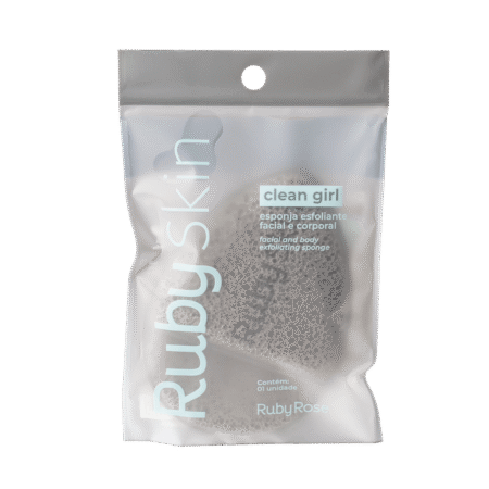 Esponja Esfoliante Puff Ruby Skin Cinza - Ruby Rose