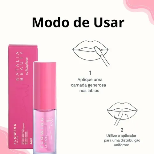 Lip Oil Flowing Natália Beauty - Ruby Rose
