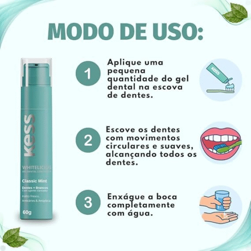 Gel Dental Kess Whitelicious Classic Mint - Kess