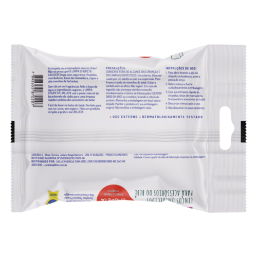 Limpa Chupeta – Lenços umedecidos higienizadores - LikLuc