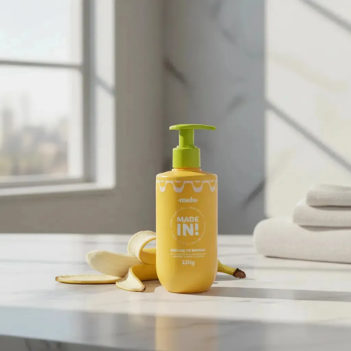 Loção Hidratante Desodorante Corporal Mousse De Banana Made In - Melu