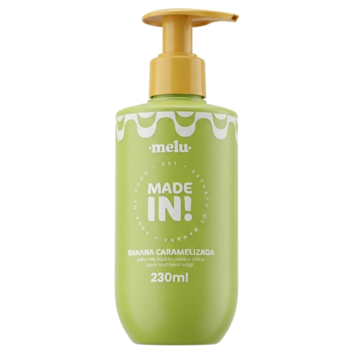 Sabonete Liquido Corpo E Maos Banana Caramelizada Made In - Melu