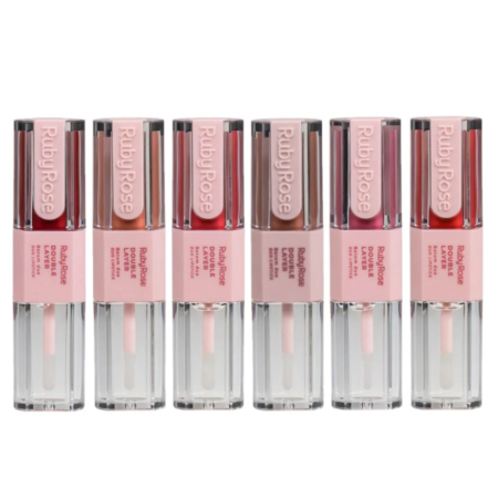 Batom Duo Double Layer - Ruby Rose