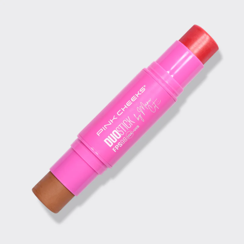 Duo Stick Coral e Bronzer Areia FPS 98 FPUVA 46 by Manu Cit - Pink Cheeks