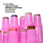 Duo Stick Ameixa e Bronzer Litoral FPS 98 FPUVA 46 by Manu Cit - Pink Cheeks