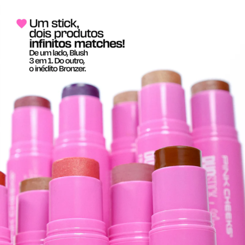 Duo Stick Ameixa e Bronzer Litoral FPS 98 FPUVA 46 by Manu Cit - Pink Cheeks