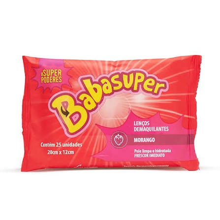 Lenços Demaquilantes Babasuper Morango - Super Poderes